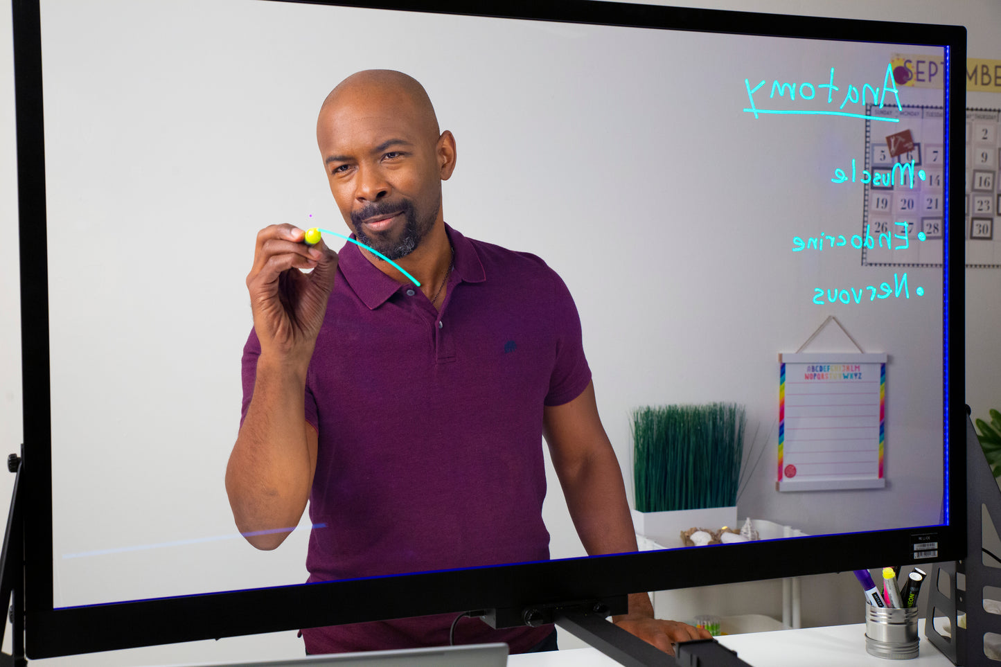 eGlass 35" Transparent Lightboard with Built-in Camera